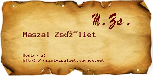 Maszal Zsüliet névjegykártya